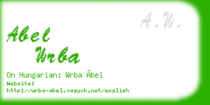 abel wrba business card